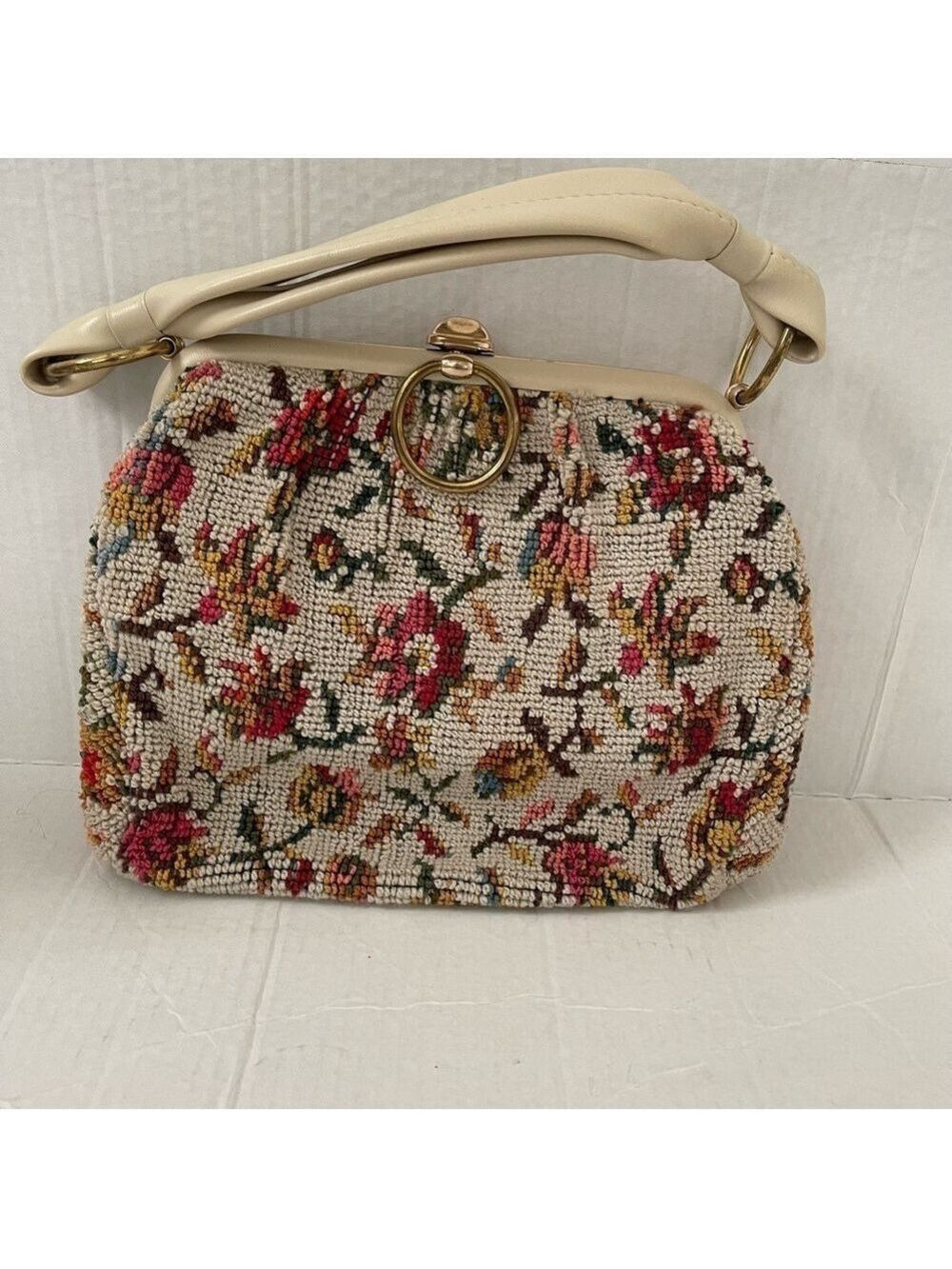 Women’s Dova Vintage 1950’s Empress Tapestry Handbag Floral Handbag Embroidered - Picture 7 of 7